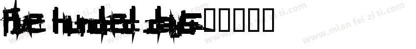 five hundred days字体转换